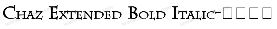Chaz Extended Bold Italic字体转换
